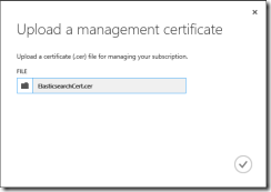 Upload Management Certificate