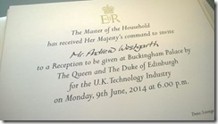 My Invite to the UK Technology Reception at Buckingham Palace